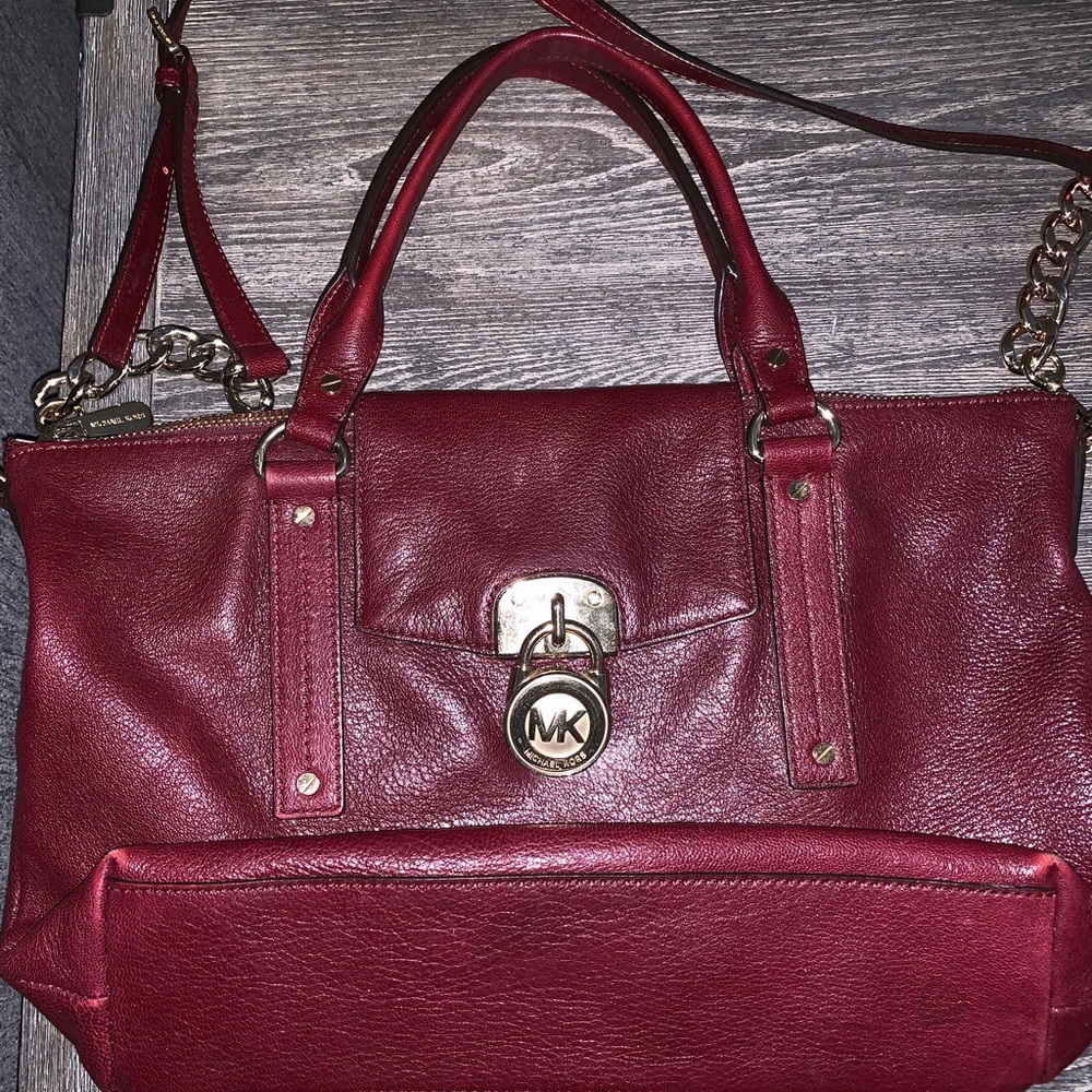 Burgundy Michael Kors Purse